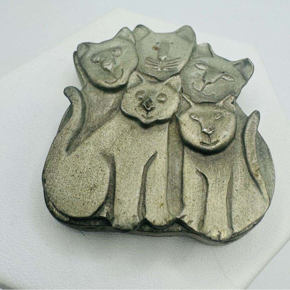 Mali Pewter I Love Cats Trinket Moggle Box 1997